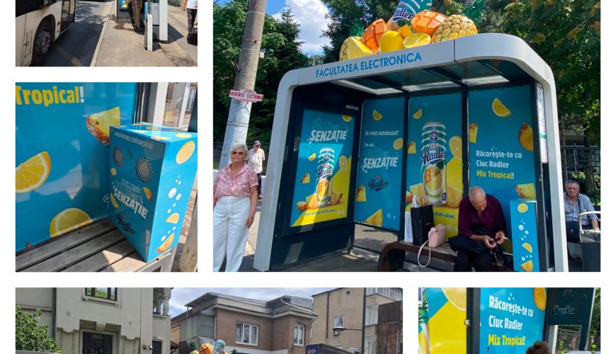 Ciuc Radler transformă stațiile STB într-o experiență multisenzorială. SCREENYO COMMUNICATION pune în operă o nouă activare urbană