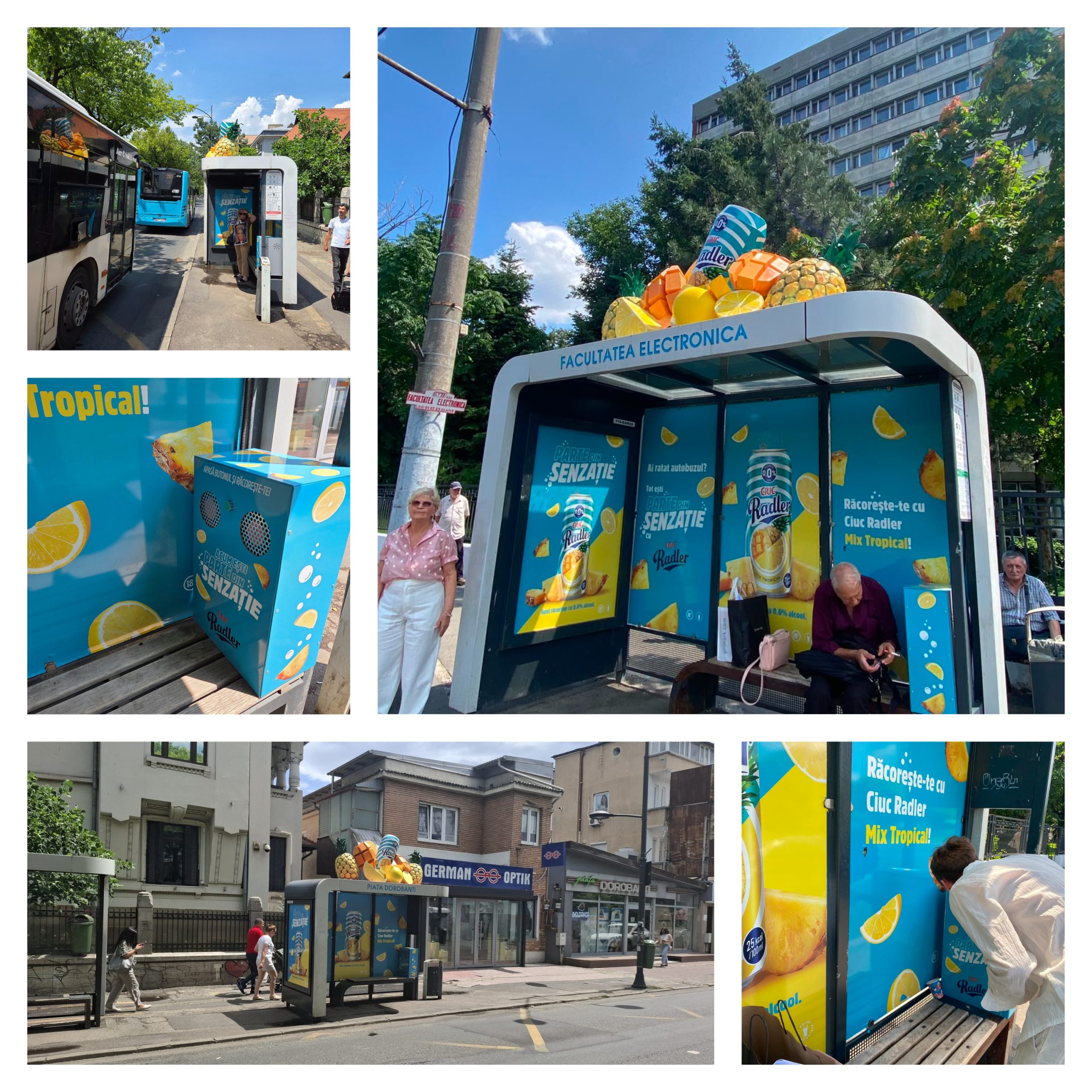 Ciuc Radler transformă stațiile STB într-o experiență multisenzorială. SCREENYO COMMUNICATION pune în operă o nouă activare urbană